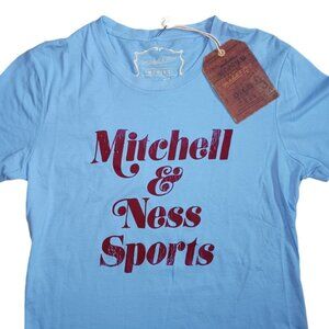Mitchell and Ness Sports Womens T Shirt Size Large Blue Short Sleeve (Read)
